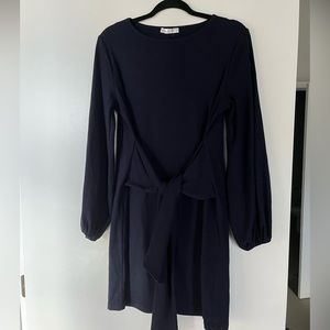 Tie-front Sweater Dress